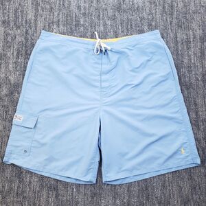 POLO Ralph Lauren Swimwear Light Blue / Yellow Board Shorts Swimming Trunks 3XLT